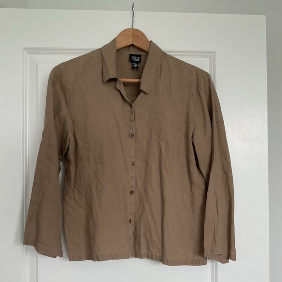 Eileen Fisher Tops - Eileen Fisher 100% Irish linen women’s size S Taipei top